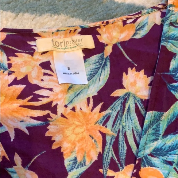 Tori Praver Purple Drop Waist Romper S - Picture 3 of 8